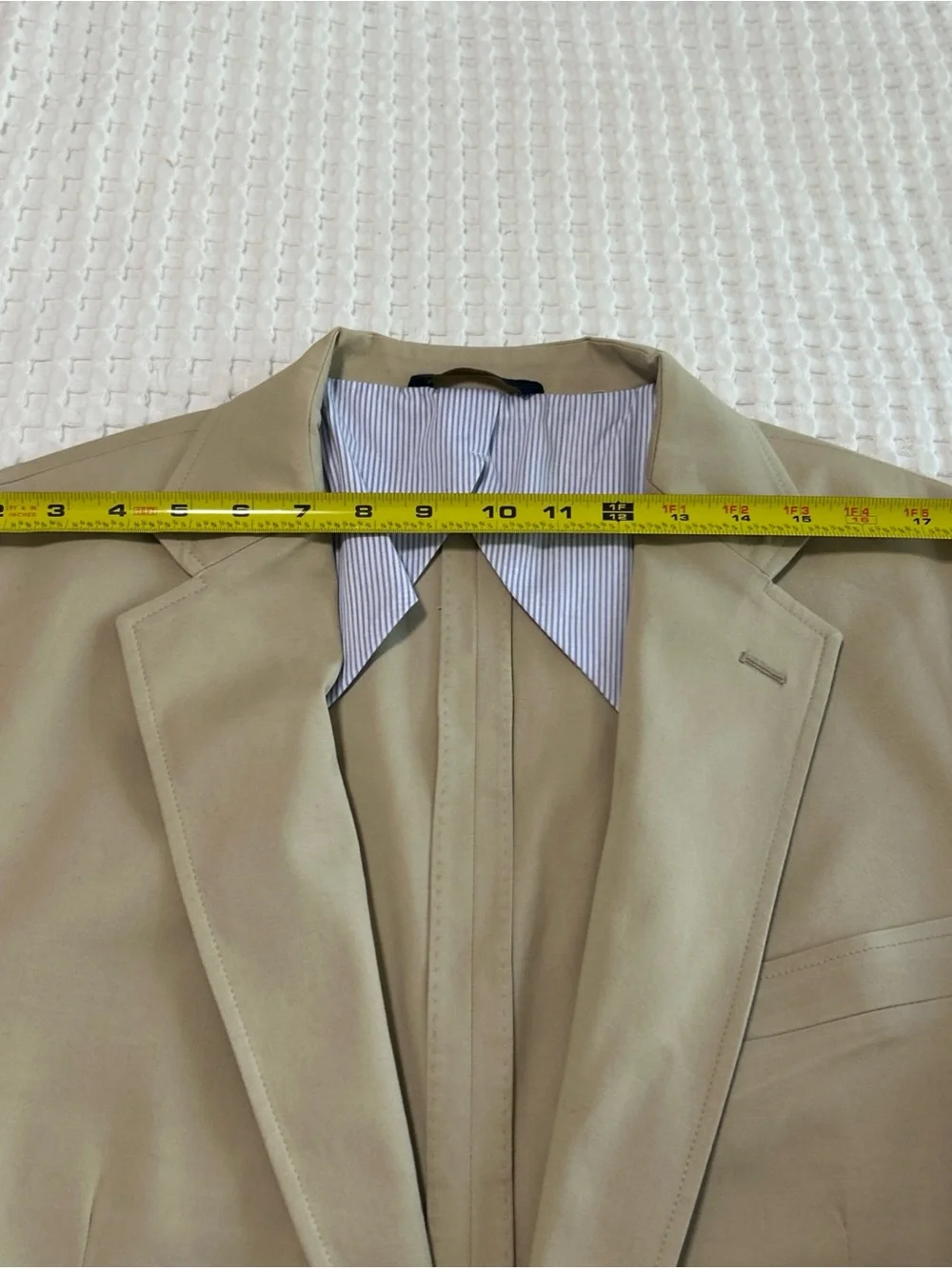Brooks Brothers Men's Regent Fit Manteco Cotton Blazer Jacket Beige Khaki 48R